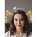 Parti Adresi Birthday Queen Gümüş Mika Taç – Doğum Günü Parti Tacı - Ekru