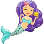Parti Adresi Deniz Kızı Folyo Balon 30" 76 Cm - Açık Bej
