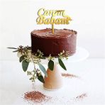Parti Adresi Pleksi Pasta Süsü Yazı Canım Babam Altın