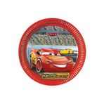 PARTİ AŞKI Lisanslı Şimşek Mcqueen Karton Tabak 8 Adet - 23 Cm Cars 3 Arabalar Formula Konsept Doğum Günü
