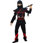 Parti Bulutu Gizli Ninja Çocuk Kostümü Siyah Lüks 11 - 12 Yaş