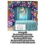 parti dolabı 100lü Deniz Kızı Konsept Metalik Balon Ve Balon Zinciri (30 Mor,30 Pembe, 30 Lila, 20 Mavi,1 Zincir)