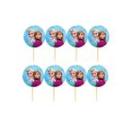 Parti dolabı 20li Elsa Kürdan Karlar Ülkesi Frozen Temalı Parti Pasta Süsü Kürdanı