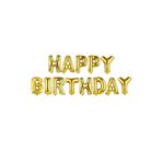 Parti dolabı 40cm Gold Altın Rengi Happy Birthday Yazılı Harf Folyo Balon Seti