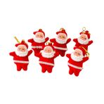 parti dolabı 6 Adet Küçük Noel Baba Yılbaşı Çam Ağacı Süsü
