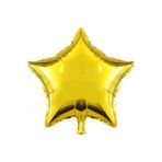 Parti dolabı Altın Sarısı (gold) Yıldız Folyo Balon 45cm Helyumla Uçan