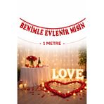 Parti dolabı Benimle Evlenir Misin Keçe Yazı Süs Evlilik Teklifi Malzemesi Kırmızı 14 Şubat Evlenme