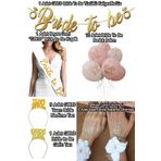 parti dolabı Bride To Be Partisi Seti (süs, 1 Kuşak, 10 Balon, 10 Dövme, 10 Taç)team Bride Bekarlığa Veda Konsept