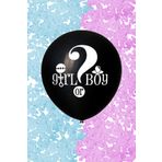 parti dolabı Büyük Girl Or Boy Siyah Cinsiyet Belirleme Partisi Balonu Konfeti Hediyeli