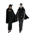Parti dolabı Cadılar Bayramı Yakalı Siyah Pelerin Halloween Cellat Vampir Kostüm Parti Pelerini Kostüm 90 Cm