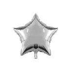 Parti dolabı Gri (gümüş) Yıldız Folyo Balon 45cm Doğum Günü Parti Helyumla Uçan Star