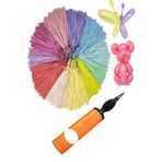 Parti dolabı Makaron Soft Karışık Renk Sosis Balon +1 Adet Sosis Balon Pompası