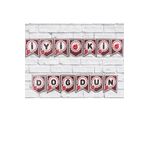 Parti dolabı Uğur Böceği Iyi Ki Doğdun Yazı Lady Bug Banner Kırmızı Siyah Zigzag Doğum Günü Süsü 1,90cm