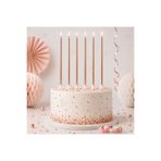 Parti Dükkanı Rose Gold 20 cm İnce Pasta Mumu Uzun Doğum Günü Mumları Pasta Süsleme Parti Malzemesi