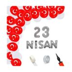 Parti Dükkanım 23 Nisan Zincir Balon Süsleme Seti