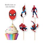 Parti Dükkanım Spiderman Şekilli Kürdan 10 Adet