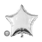 Parti Dükkanım Yıldız Folyo Balon Gümüş Gri (45 Cm)