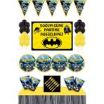 Parti Furyası Batman Doğum Günü Konsepti 40 Kişilik Afişli Masa Etekli Sarı Set+Batman Parti Malzemeleri 40 Kişilik Afişli Masa Etekli Sarıset - Renkli