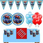 Parti Furyası Hot Wheels Doğum Günü 24 Kisilik Hot Wheels Parti Malzemeleri Seti Ekonomik