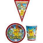 Parti Furyası Pokemon 8 Kişilik Erkek Doğum Günü Mini Set Erkek Çocuk Parti Seti Süsleme
