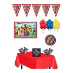 Parti Furyası Süper Mario 8 Kişilik Parti Malzemeleri Seti 35x50 cm Afişli Doğum Günü Süsleri