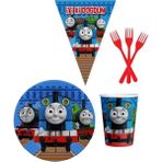 Parti Furyası Thomas ve Arkadaşları 8 Kişilik Erkek Doğum Günü 4 Parçalı Mini Set Erkek Çocuk Parti Seti Süsleme