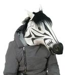Parti Hayvan Başlığı, Komik Hayvan Başlığı, At, Panda Baş Seti Lateks maske çünkü maske Cadılar Bayramı Kostümleri Komik Sahne (Zebra)