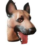 Parti Hayvan Başlığı, Komik Hayvan Başlığı, At, Panda Kafa Seti Lateks maske çünkü maske Cadılar Bayramı Kostümleri Komik Sahne (Big Wolf Dog)