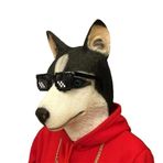 Parti Hayvan Başlığı, Komik Hayvan Başlığı, At, Panda Kafa Seti Lateks maske çünkü maske Cadılar Bayramı Kostümleri Komik Sahne (Sibirya Husky)