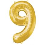 Parti Paketi 9 Sayısı Altın Supershape Folyo Balon