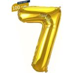 Parti Pera 7 Yaş Gold Renk Rakam Folyo Balon 100 cm