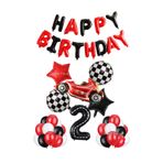 parti pera Formula Yarış Araba Tema Happy Birthday Folyo Balon Doğum Günü Parti Seti
