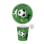 parti pera Futbol Temalı Karton Tabak Bardak 8'li Set