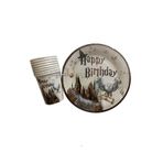 parti pera Harry Potter Temalı Karton Tabak Bardak 8'li Set