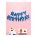 parti pera Lacivert Happy Birthday Folyo Balon Seti 16 inç 40 cm