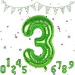 Parti Station 3 Yaş Yeşil Renk Rakam Folyo Balon 3 Üç Rakam Yeşil Renk Helyum Uçan Folyo Balon Rakam Balon