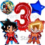 Parti Station Anime Dragon Ball 1 Yaş Balon Set Son Goku Ve Vegeta Balon Dragon Ball Konsept Doğum Günü Balon