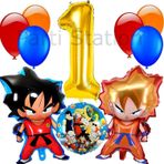 Parti Station Anime Dragon Ball 1 Yaş Balon Set Vegeta Ve Son Goku Balon Dragon Ball Konsept Doğum Günü Balon Set