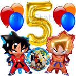 Parti Station Anime Dragon Ball 5 Yaş Balon Set Vegeta Ve Son Goku Balon Dragon Ball Konsept Doğum Günü Balon Set