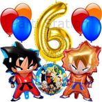 Parti Station Anime Dragon Ball 6 Yaş Balon Set Vegeta Ve Son Goku Balon Dragon Ball Konsept Doğum Günü Balon Set