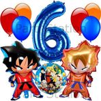 Parti Station Anime Dragon Ball 6 Yaş Balon Set Vegeta Ve Son Goku Balon Dragon Ball Konsept Doğum Günü Balon