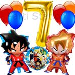 Parti Station Anime Dragon Ball 7 Yaş Balon Set Vegeta Ve Son Goku Balon Dragon Ball Konsept Doğum Günü Balon Set