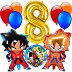Parti Station Anime Dragon Ball 8 Yaş Balon Set Vegeta Ve Son Goku Balon Dragon Ball Konsept Doğum Günü Balon Set