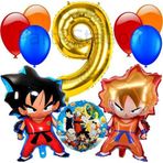 Parti Station Anime Dragon Ball 9 Yaş Balon Set Vegeta Ve Son Goku Balon Dragon Ball Konsept Doğum Günü Balon Set