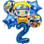 Parti Station Anime Naruto 2 Yaş Doğum Günü Balon Set Naruto Konsept Doğum Günü Parti Balon Set