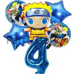 Parti Station Anime Naruto 4 Yaş Doğum Günü Balon Set Naruto Konsept Doğum Günü Parti Balon Set