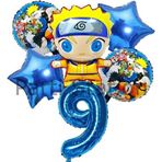 Parti Station Anime Naruto 9 Yaş Doğum Günü Balon Set Naruto Konsept Doğum Günü Parti Balon Set