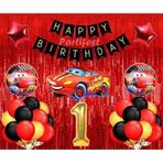 Parti Station Arabalar 1 Yaş Balon Seti Cars Konsept Helyum Balon Set Şimşek Mcqueen Doğum Günü Set