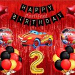 Parti Station Arabalar 2 Yaş Balon Seti Cars Konsept Helyum Balon Set Şimşek Mcqueen Doğum Günü Set