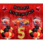 Parti Station Arabalar 5 Yaş Balon Seti Cars Konsept Helyum Balon Set Şimşek Mcqueen Doğum Günü Set